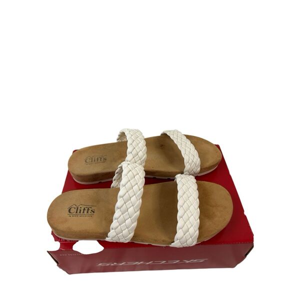 cliff Shoes - Cliff 2 strap‎ braided shoe white comfortable size 9.5-10
